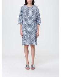 Max Mara - Graphic Print Silk Mini Dress - Lyst