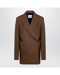 Jil Sander - Wool Double-Breasted Jacket - Lyst
