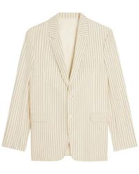 Celine - Wool Striped Blazer - Lyst