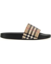 Burberry - Checks Slides - Lyst