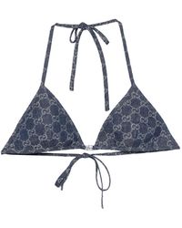 Gucci - Gg Triangle Bikini Top - Lyst