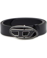 DIESEL - Logo-buckle Leather Belt - Lyst