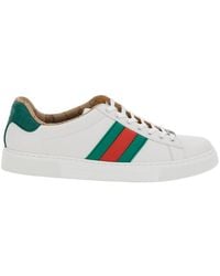 Gucci - Classic Ace Sneaker With Web Detail - Lyst