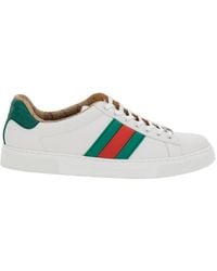 Gucci - Classic Ace Sneaker With Web Detail - Lyst