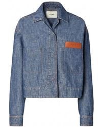 Fendi - 'Chambray' Denim Jacket - Lyst