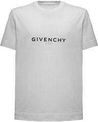 Givenchy - Cotton T-Shirt With Logo Print - Lyst