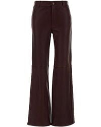 Chloé - Grape Leather Flared Pant - Lyst
