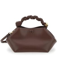 Ganni - 'Small Bou' Handbag With Butterfly Logo And Hand-Braided Strands - Lyst