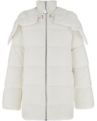 Moncler - 'Cyclopic' Down Jacket With Removable Hood And Logo Patch - Lyst
