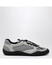 Prada - Speedrock Leather And Mesh Sneakers - Lyst