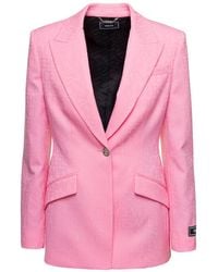 Versace - Allover Jacquard Single-Breasted Jacket - Lyst