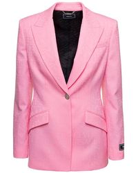 Versace - Allover Jacquard Single-Breasted Jacket - Lyst