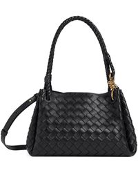 Bottega Veneta - 'Parachutte' Shoulder Bag With Knot Detail And Intrecciato Motif - Lyst