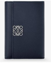 Loewe - Anagram Leather Wallet With Front Logo - Lyst
