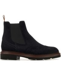 Santoni - Midnight Suede Kalama Ankle Boots - Lyst
