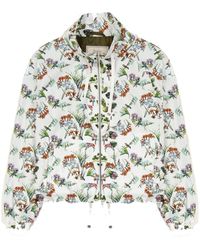 Herno - Floral Print Bomber Jacket - Lyst