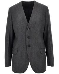 Jil Sander - Pinstriped Wool Tailored Jacket - Lyst