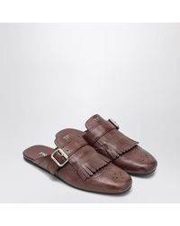 PRADA 'Shuffle' sabots プラダ シャッフル サボ 楽天 Shuffle Sabot leather Black Prada with TheDoubleF