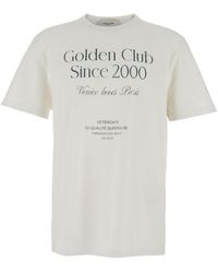 Golden Goose - Crewneck T-Shirt With Logo Lettering On The Front - Lyst