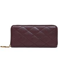 Saint Laurent - Cabernet Cassandre Bijou Zip Around Wallet - Lyst