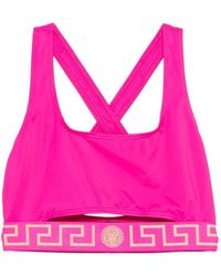 Versace - Logo Bikini Top - Lyst