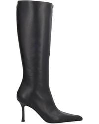 Alexander Wang - Pointed-Toe Knee-High Leather Boots - Lyst