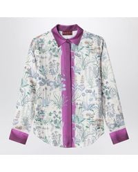 Gucci - Floreal Print Silk Shirt - Lyst