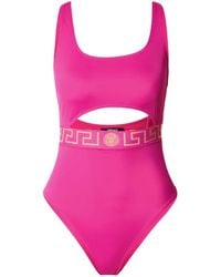 Versace - One-Piece Swimsuit With Greca Border - Lyst