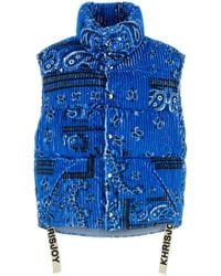 Khrisjoy - Printed Corduroy Oversize Sleeveless Down Jacket - Lyst