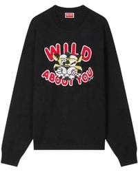 KENZO - Wild Tiger Wool And Cotton Sweater - Lyst