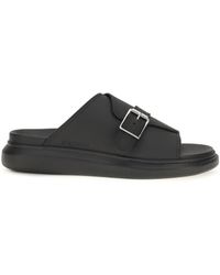 McQueen - Sandals Buckle Slide Leather - Lyst