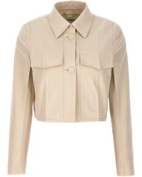 Fendi - Tailored Crop Jacket - Lyst