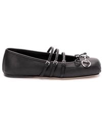 Gucci - Horsebit Leather Flat - Lyst