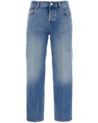 Gucci - Jeans With Logo Patch On The Rear And Faded Effect - Lyst