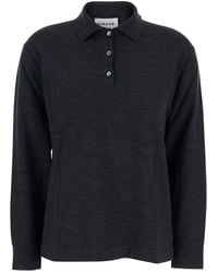 P.A.R.O.S.H. - Polo Shirt With Classic Collar And Long Sleeves - Lyst