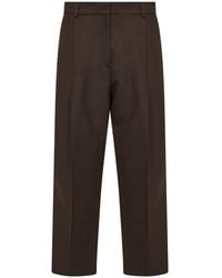 TOTEME - Bark Stretch Wool Blend Straight Trousers - Lyst
