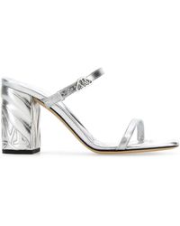 McQueen - Leather Seal Mules - Lyst