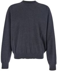 Jacquemus - Crew Neck Sweater With Back Logo - Lyst