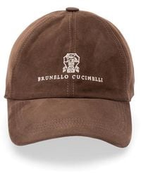 Brunello Cucinelli - Suede Baseball Cap - Lyst