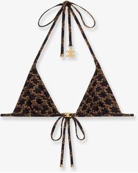 Celine - Jersey Bikini Top With Monogram Print - Lyst