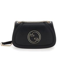 Gucci - 'Blondie Small' Handbag With Metallic Gg Crossover On The Front And Chain Shoulder Strap - Lyst