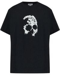 McQueen - T-Shirt With A Distinctive Skull Motif - Lyst