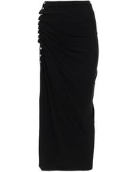Rabanne - Ruched Jersey Maxi Skirt - Lyst