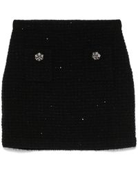 Self-Portrait - Tweed Mini Skirt - Lyst