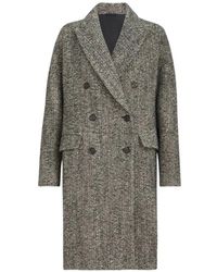 Brunello Cucinelli - Wool Double-Breasted Coat - Lyst