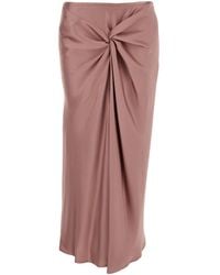 Dries Van Noten - 'Smila' Skirt With Knot Detail On The Front And Side Concealed Zip Closure - Lyst
