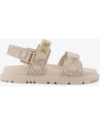 Dior - Lurex Act Flat Sandals - Lyst