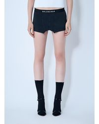 Balenciaga Cut-Off Brief Skirt in Blue | Lyst