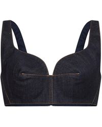 Givenchy - Dark Raw Denim Bra Top - Lyst