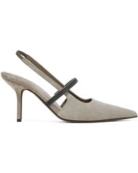 Brunello Cucinelli - Pointed Sling-Back Shoes - Lyst